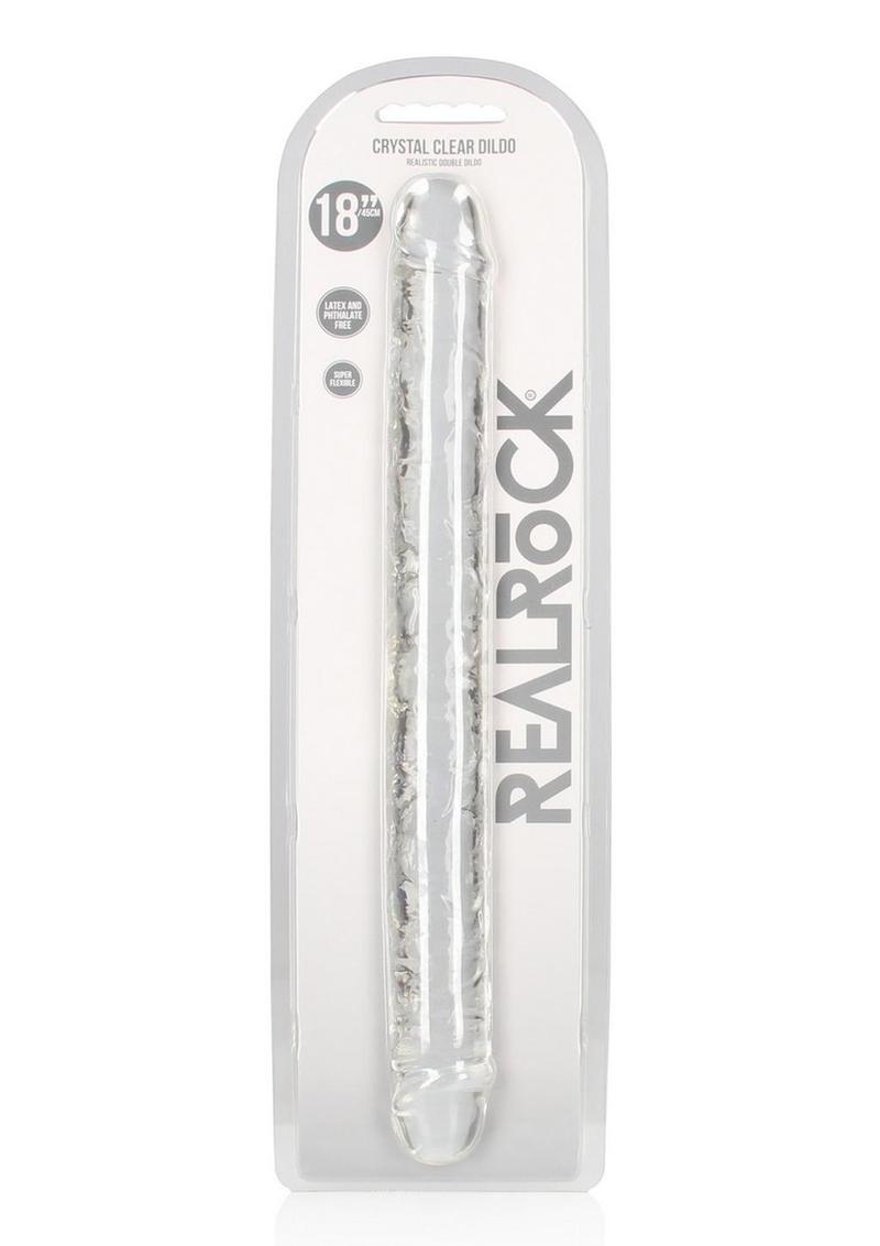 Realrock Crystal Clear Double Dong - Clear - 18in