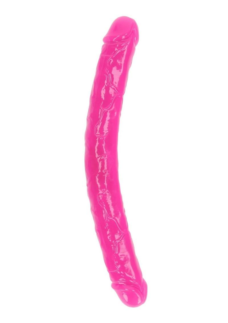 Realrock Double Dong Glow In The Dark Dildo - Pink - 15in