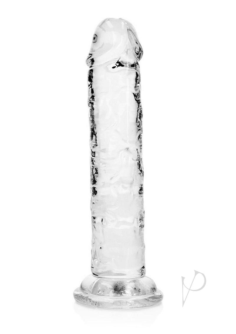 Realrock Skin Realistic Striaght Dildo Without Balls - Clear - 6in