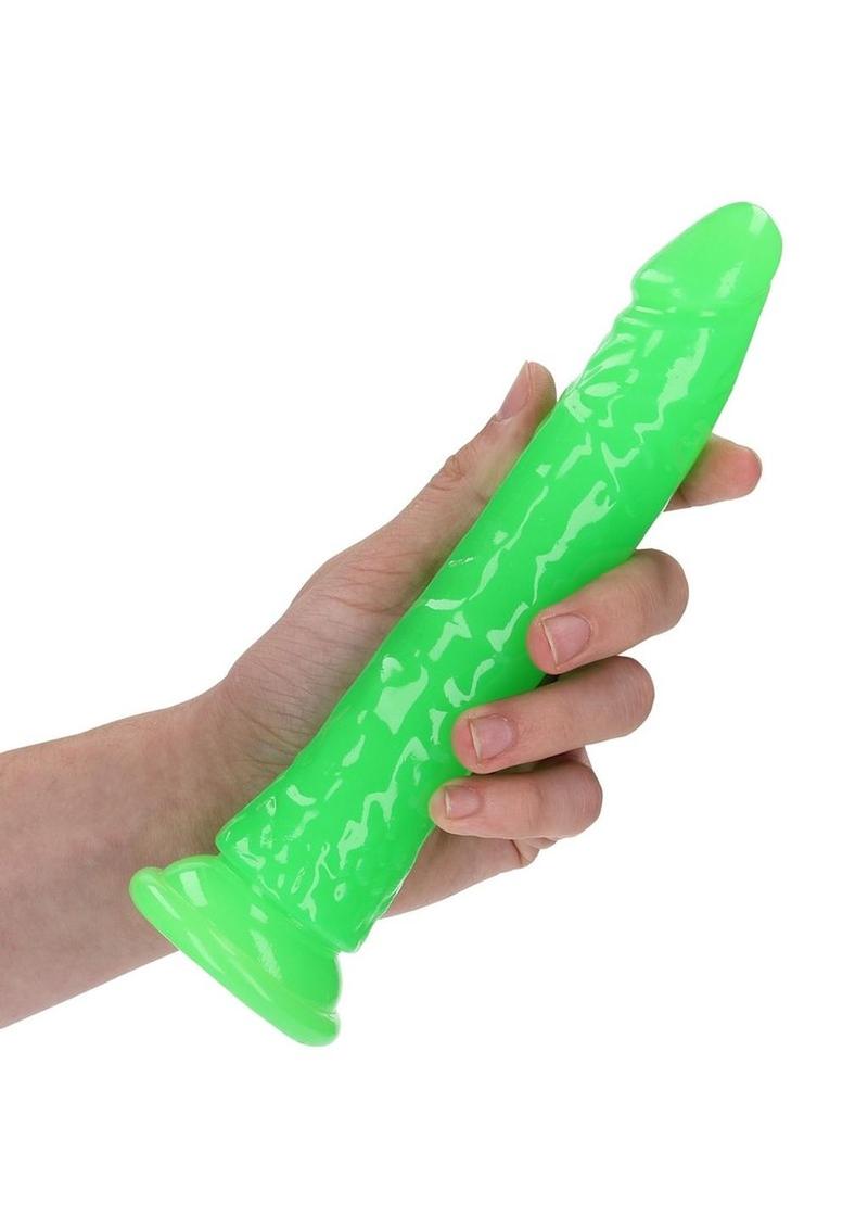 Realrock Slim Glow In The Dark Dildo with Suction Cup