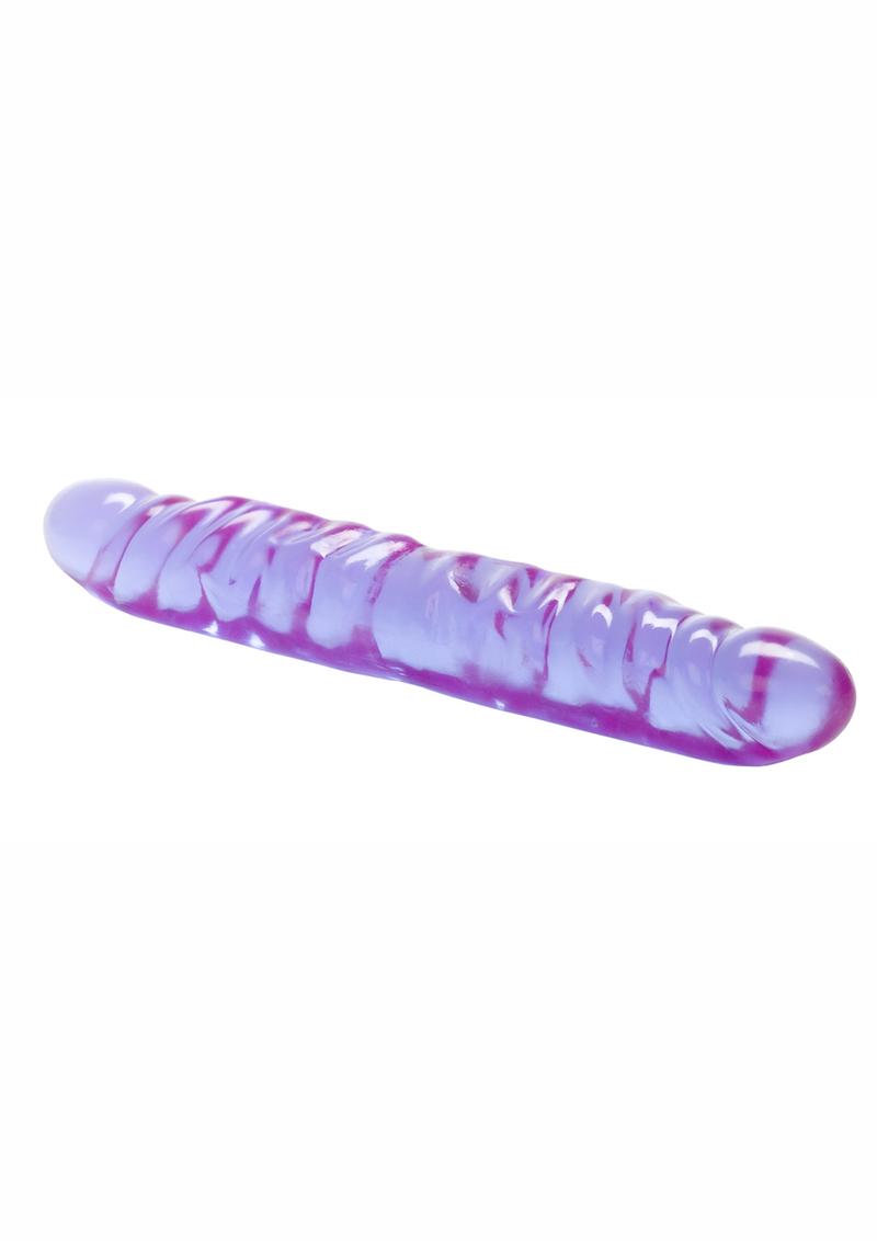 Reflective Gel Veined Double Dildo - Purple - 12in