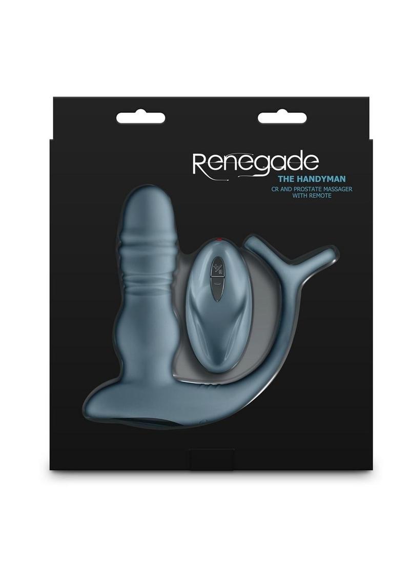 Renedage The Handyman Rechargeable Silicone Cock Ring and Prostate Massager with Remote