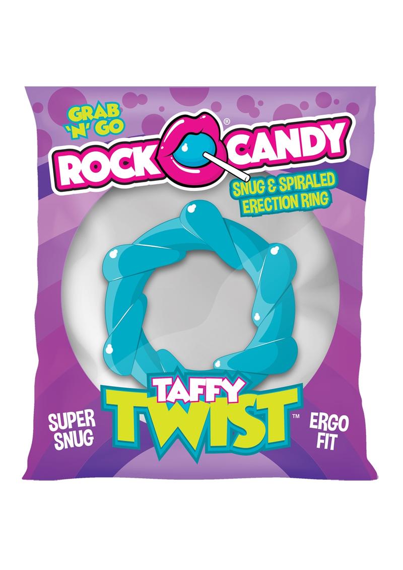 Rock Candy Taffy Twist Cock Ring - Blue