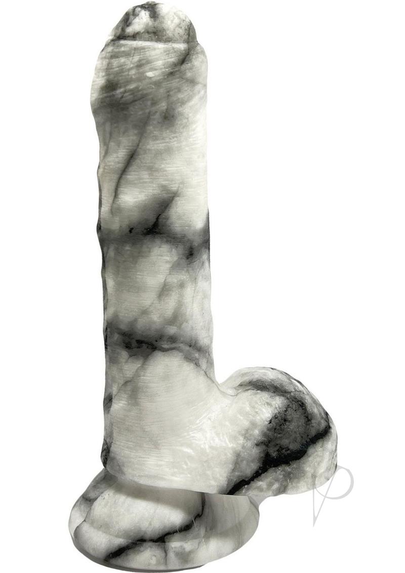 Rock Cocks Pegasus Silicone Dildo - Black/White - 6in