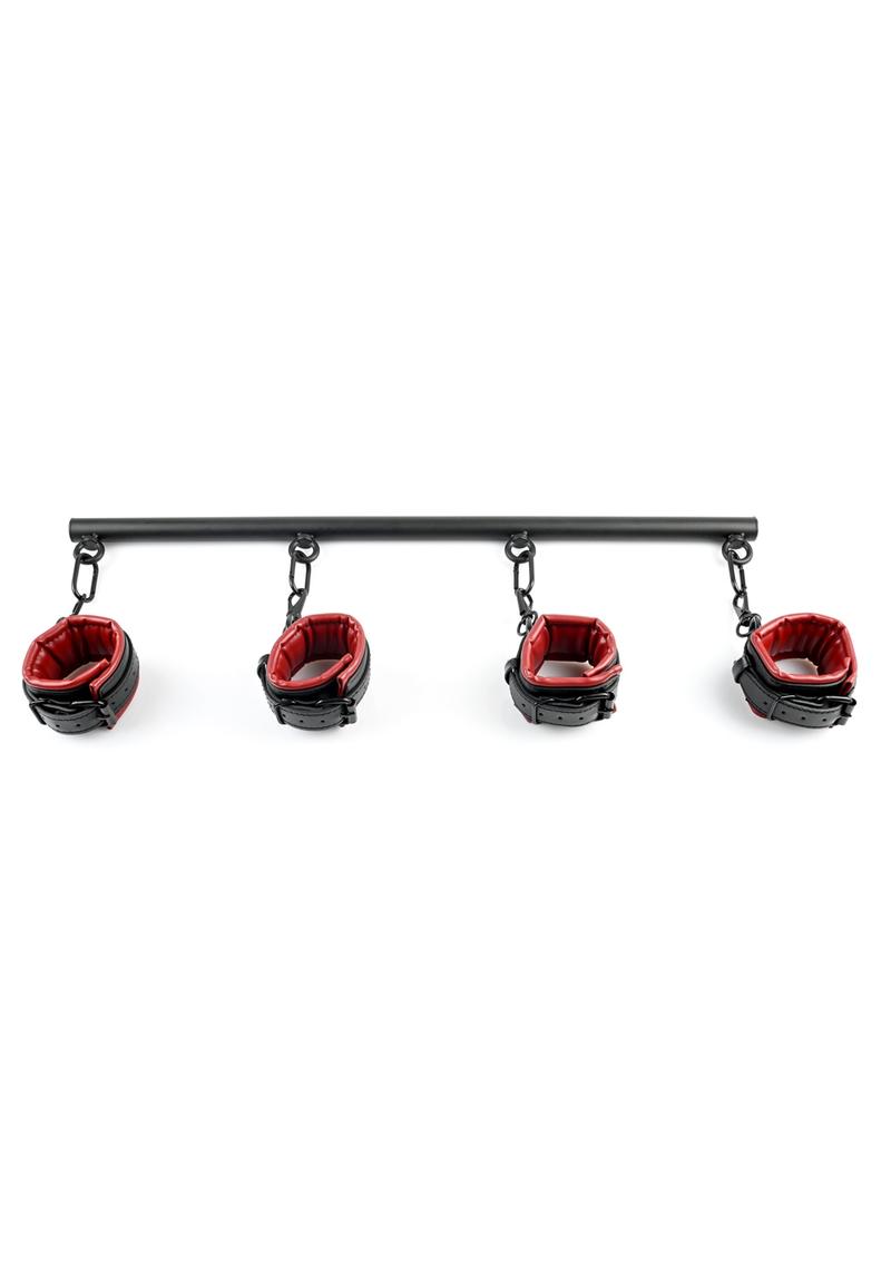 Saffron Spreader Bar and Cuff - Black/Red - Set