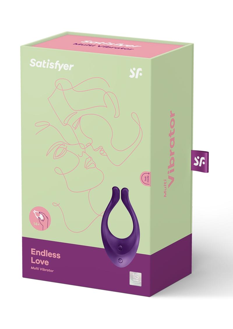 Satisfyer Endless Love Silicone Magnetic USB Recharge Multifunctional Vibrator Waterproof - Purple