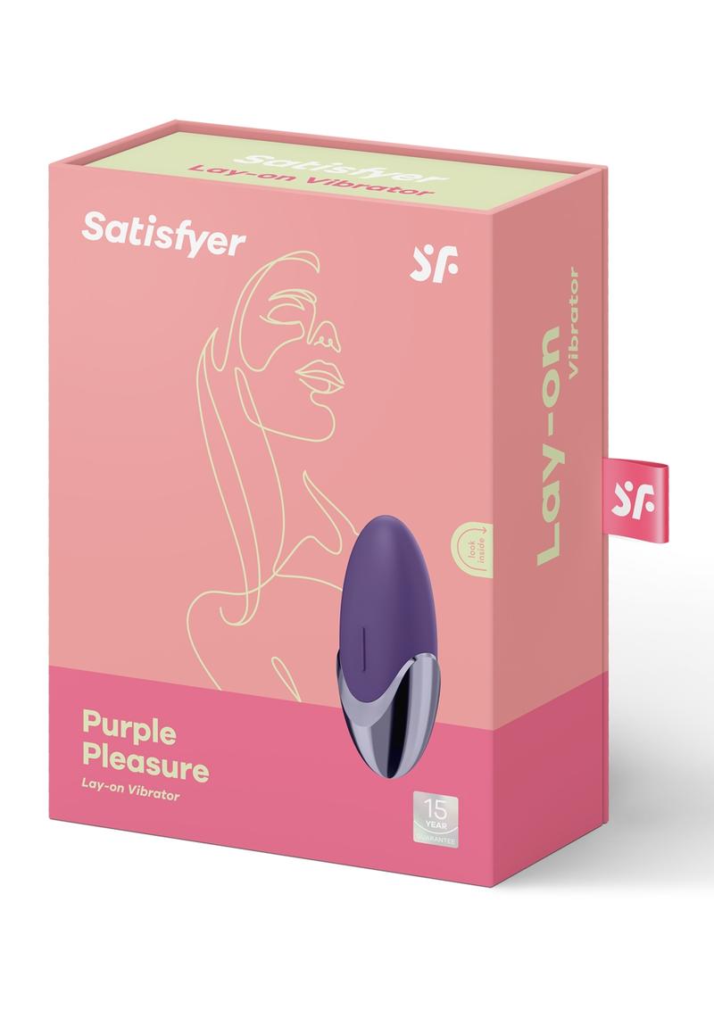 Satisfyer Lay-Ons Purple Pleasure Silicone Magnetic USB Recharge Vibrator Waterproof - Purple