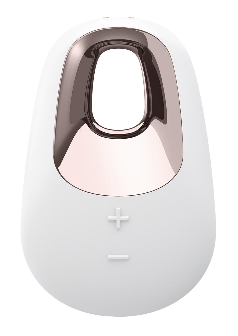 Satisfyer Lay-Ons White Temptation Silicone Magnetic USB Recharge Vibrator Waterproof - White