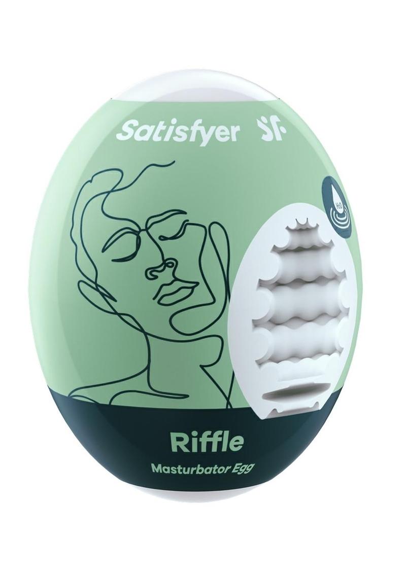 Satisfyer Masturbator Egg Single (Riffle - Green