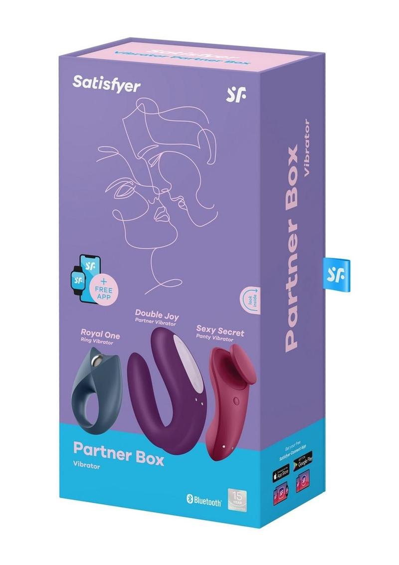 Satisfyer Partner Box 3 Couples Kit Includes Sexy Secret , Double Joy and Royal One