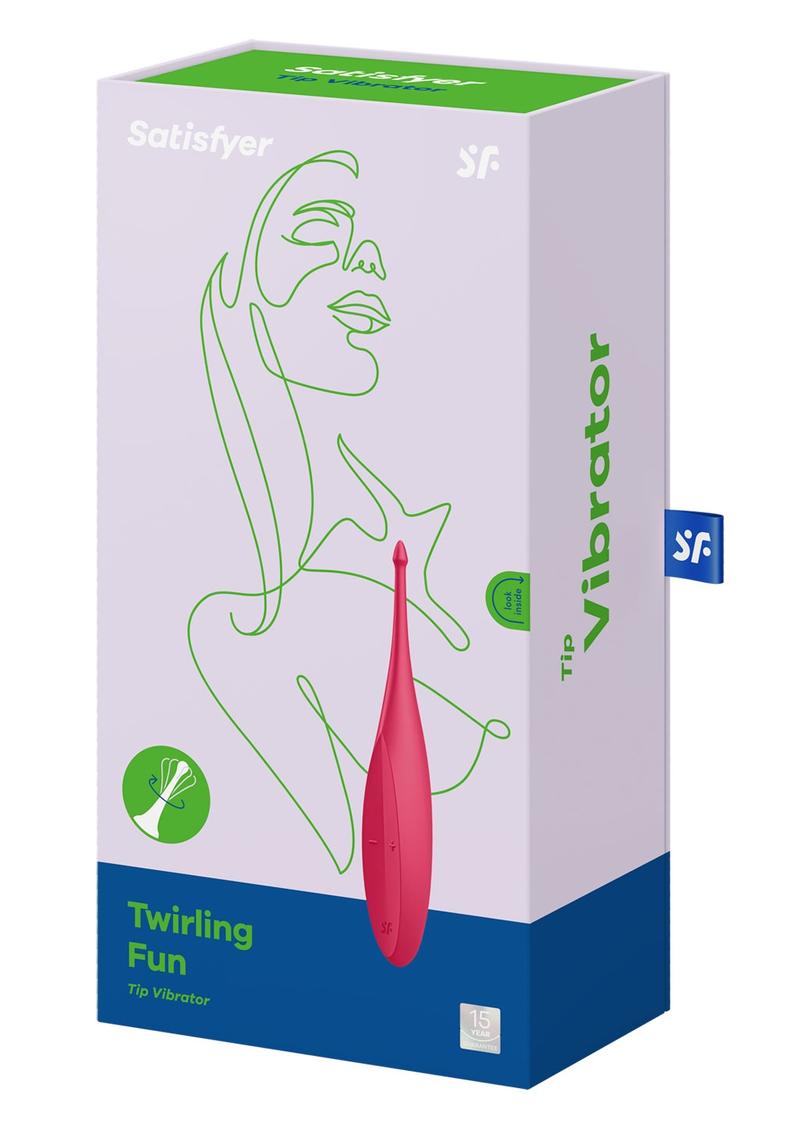 Satisfyer Twirling Fun Silicone Vibrator - Red