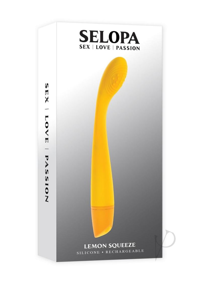 Selopa Lemon Squeeze Rechargeable Silicone G-Spot Vibrator - Yellow