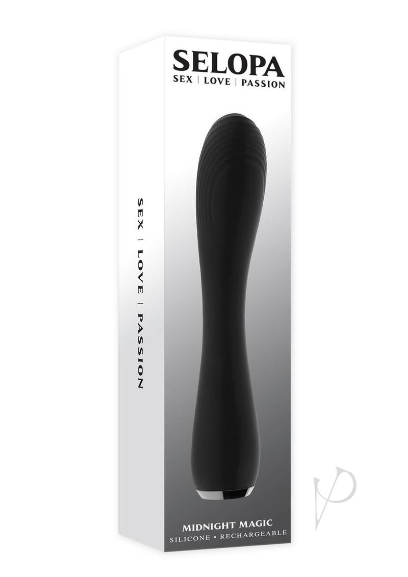 Selopa Midnight Magic Rechargeable Silicone Vibrator - Black