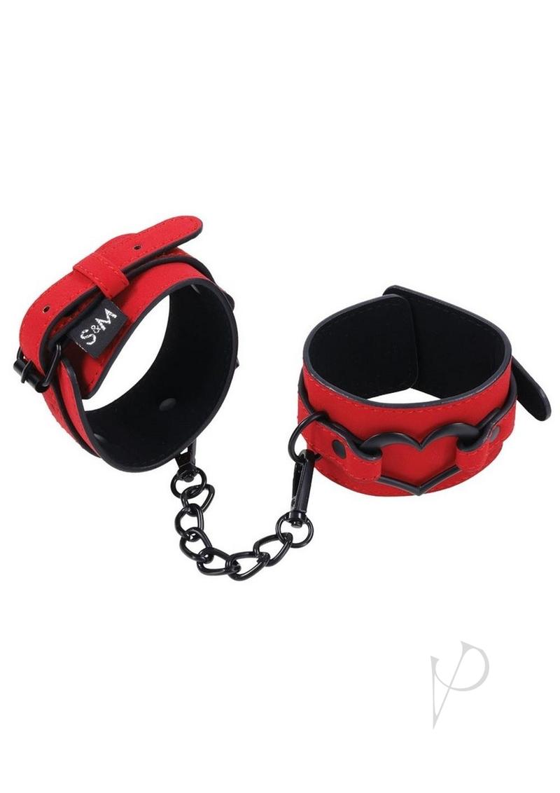 Sex and Mischief Amor Handcuffs - Black/Rose Gold