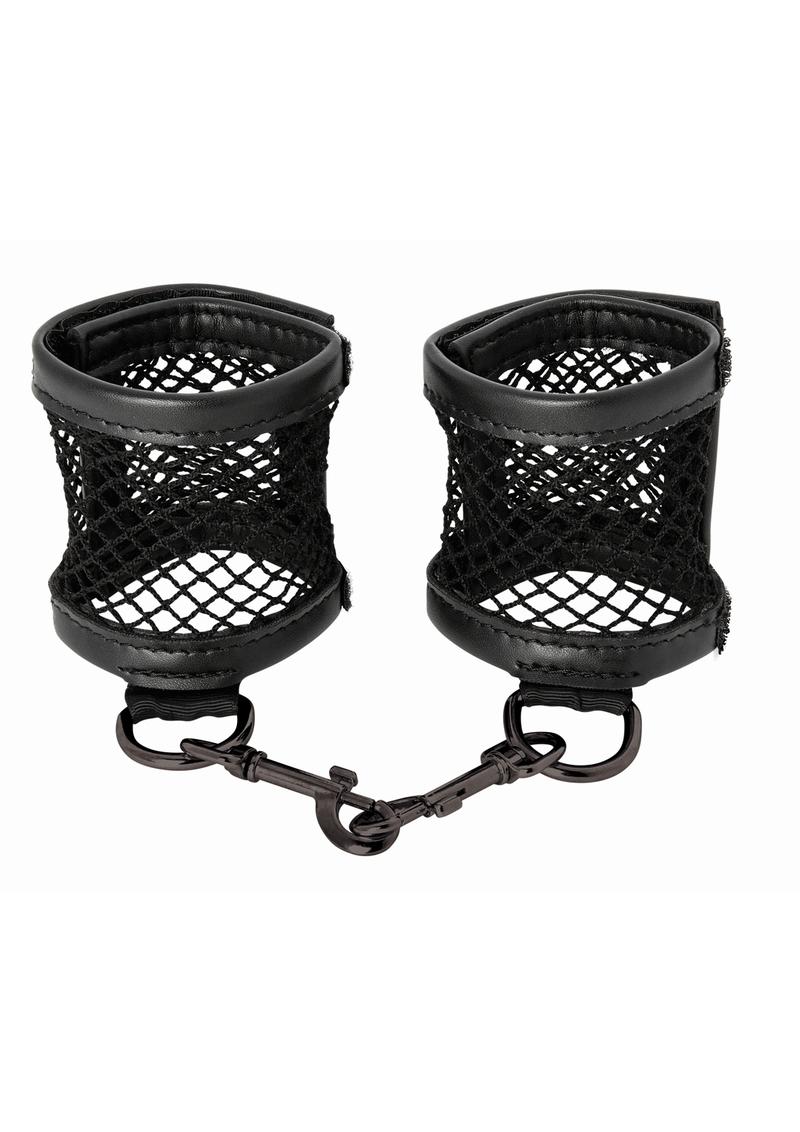 Sex and Mischief Fishnet Cuffs - Black