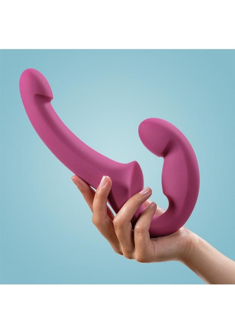 Share Lite Silicone Strapless Strap-On Dildo - Blackberry