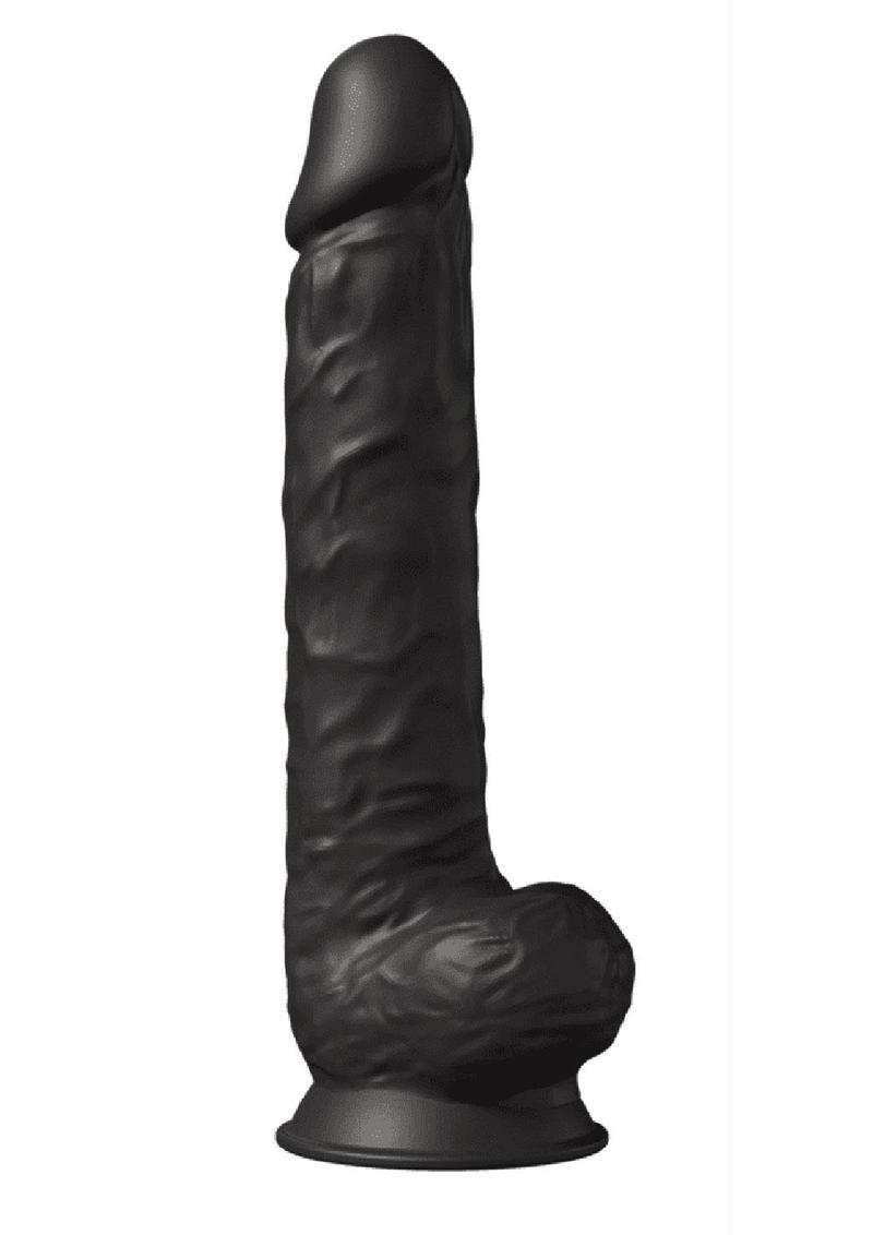 SilexD Model Dd03 Silicone Realistic Dual Dense Dildo - Black - 15in