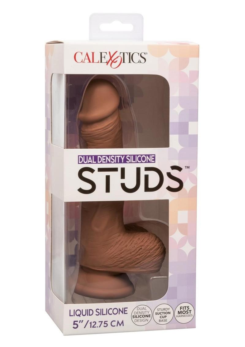 Silicone Studs Dual Density with Suction Cup Base - Chocolate - 5in