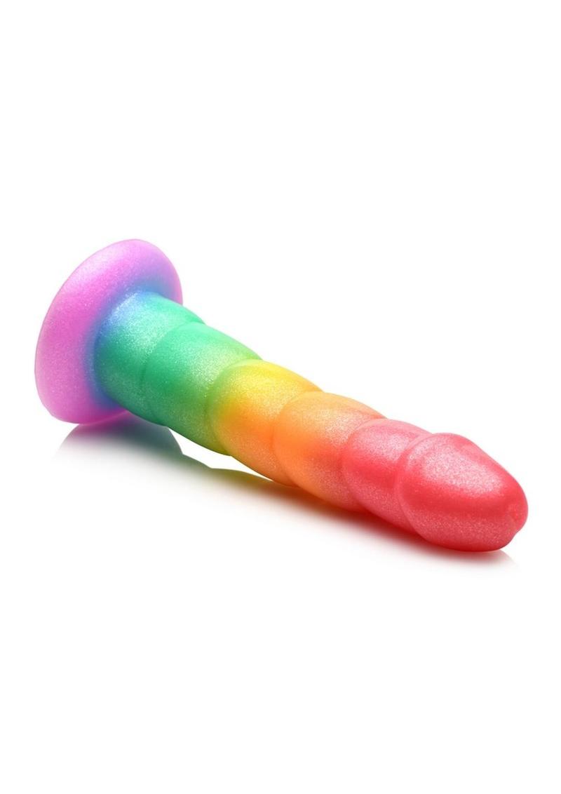 Simply Sweet Swirl Silicone Rainbow Dildo