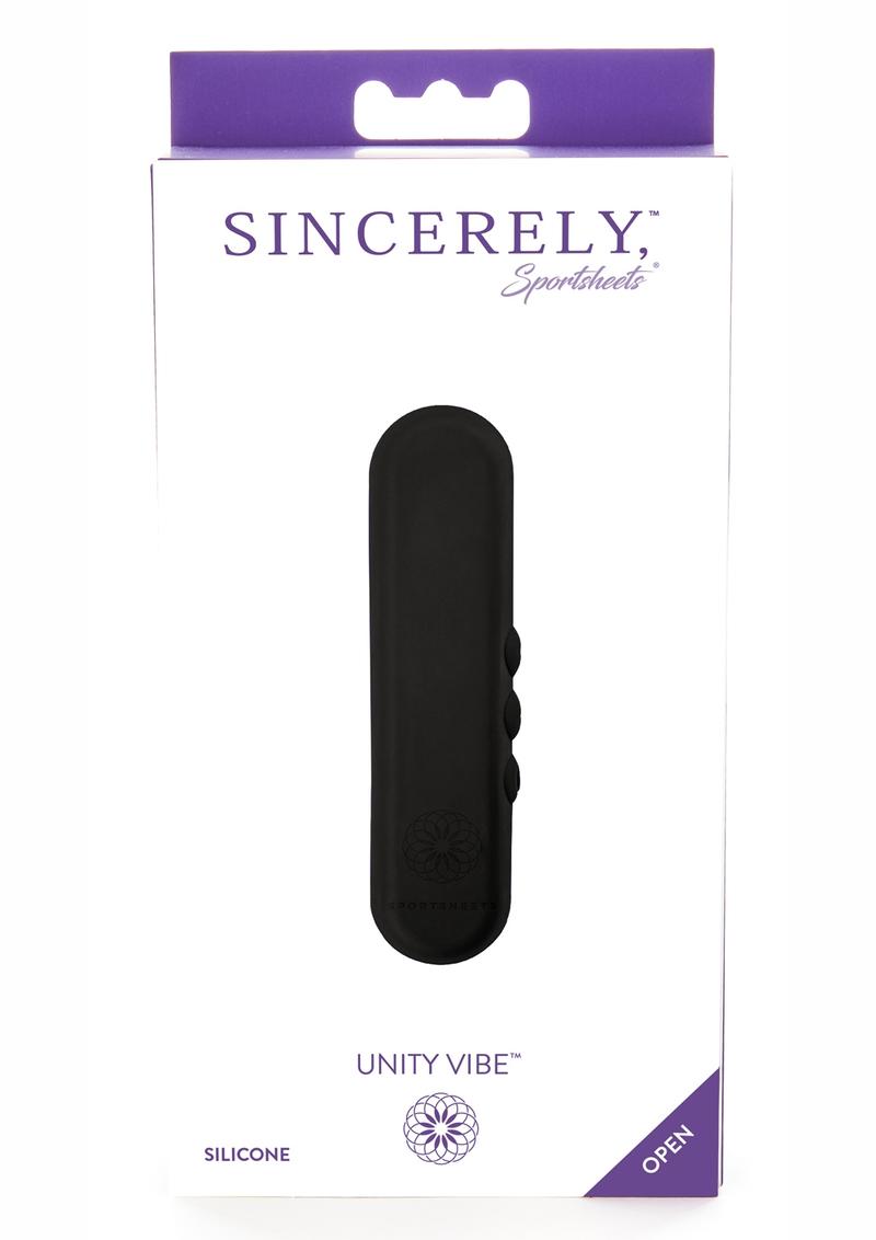 Sincerely Unity Vibe Silicone Rechargeable Vibrator - Black