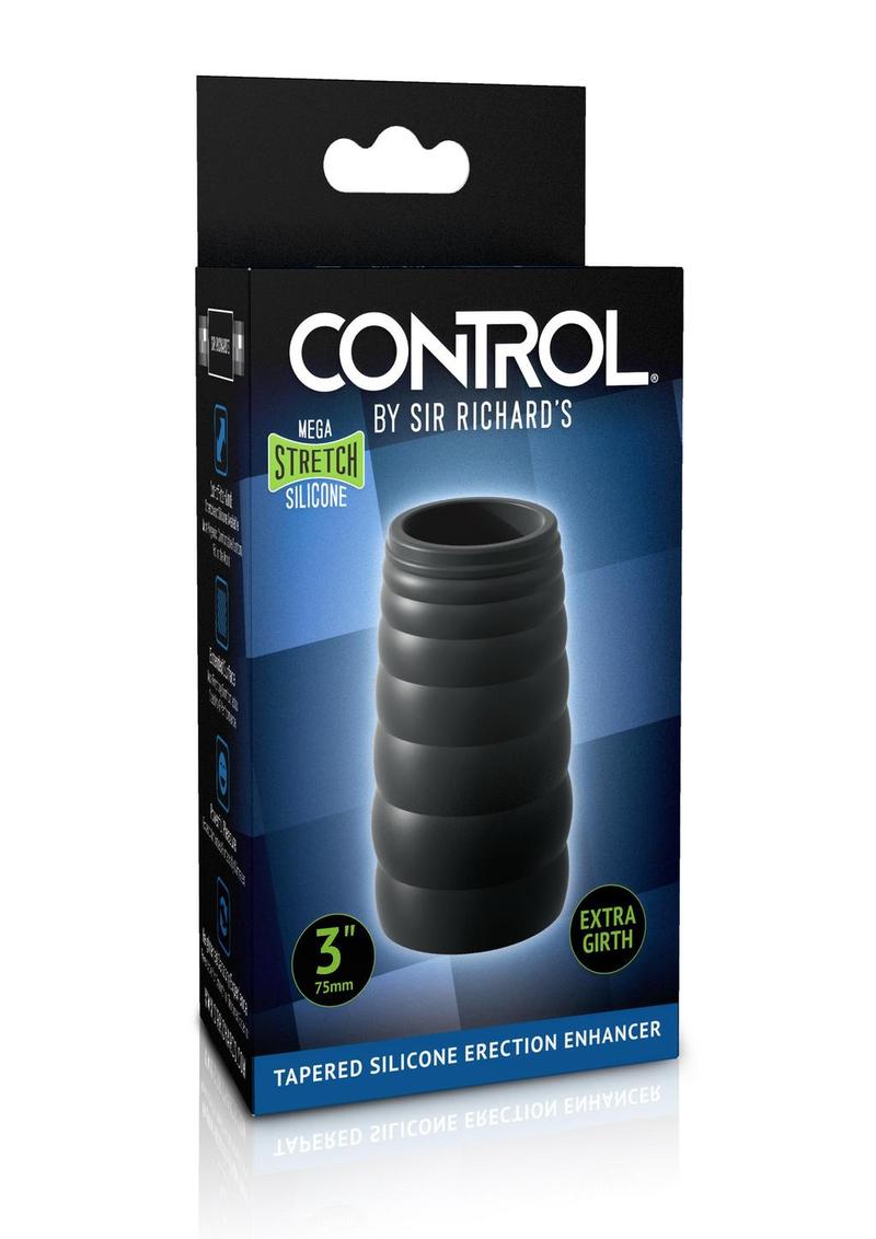 Sir Richard's Control Tapered Silicone Erection Enhancer Sleeve - Black