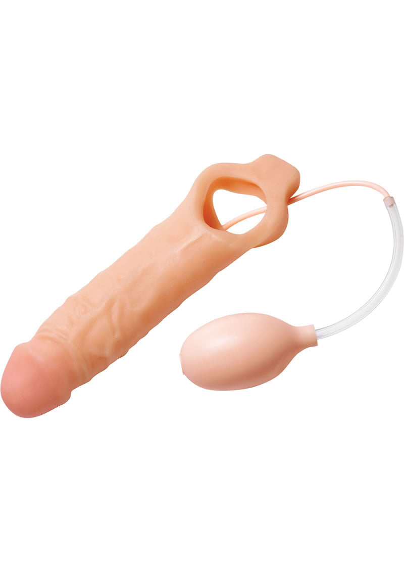 Size Matters Realistic Ejaculating Penis Enlargement Sheath - Vanilla