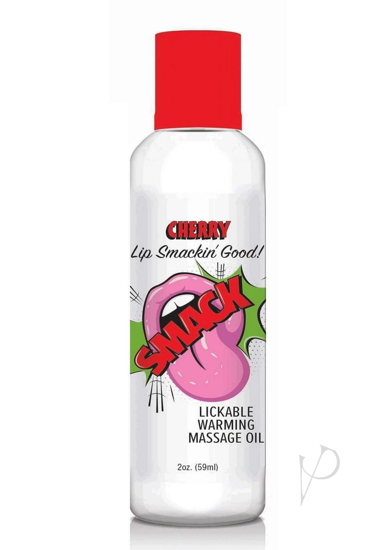 Smack Lickable Massage Oil 2oz - Cherry