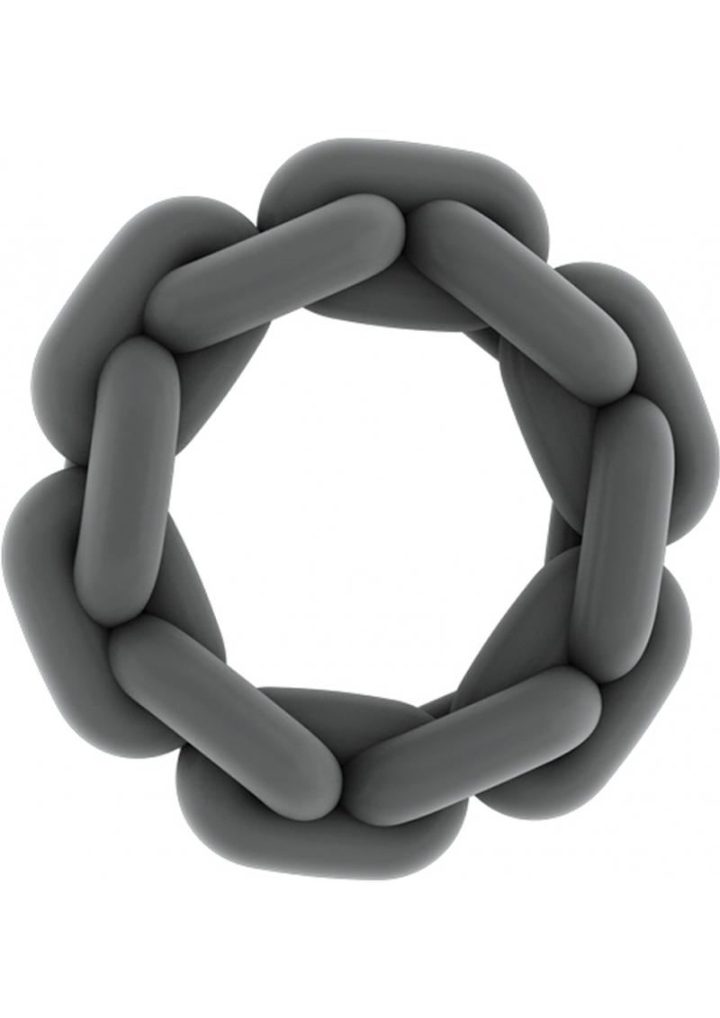 Sono No 4 Silicone Cock Ring - Black/Grey