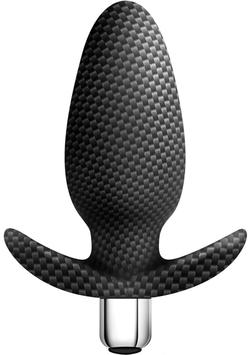 Spark Throttle Av-01 Silicone Butt Plug - Carbon Fiber - Black