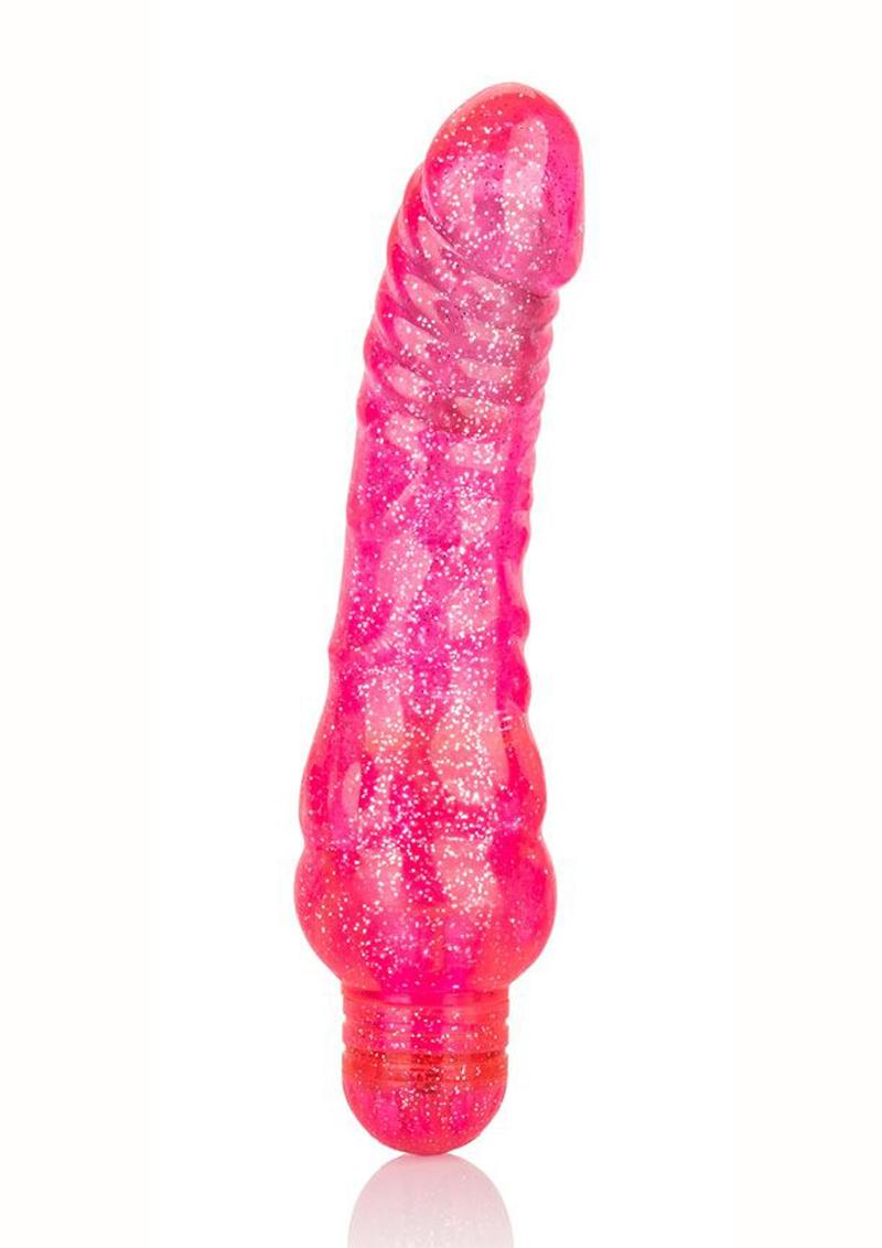 Sparkle Glitter Jack Vibrator Waterproof - Pink - 5.75in