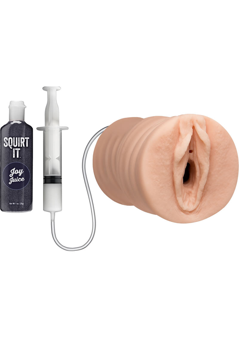 Squirt It Ultraskyn Squirting Masturbator with 1oz Joy Juice - Pussy - Vanilla