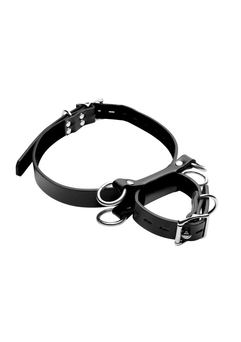 Strict Frog Tie Kneeling Bondage Restraint System - Black