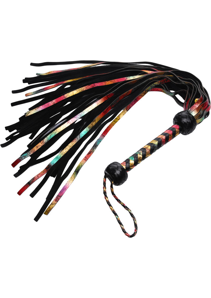 Strict Leather Rainbow Lambskin Flogger - Multicolor