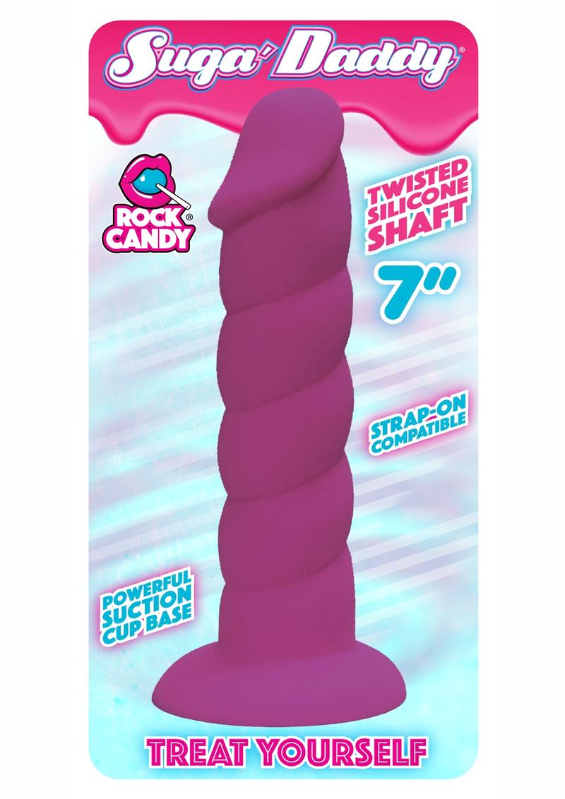 Suga' Daddy Silicone Dildo - Purple - 7in