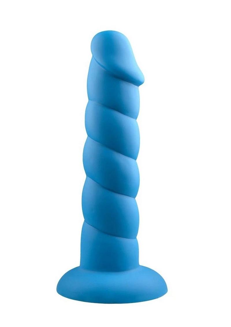 Suga' Daddy Silicone Dildo - Blue - 8in