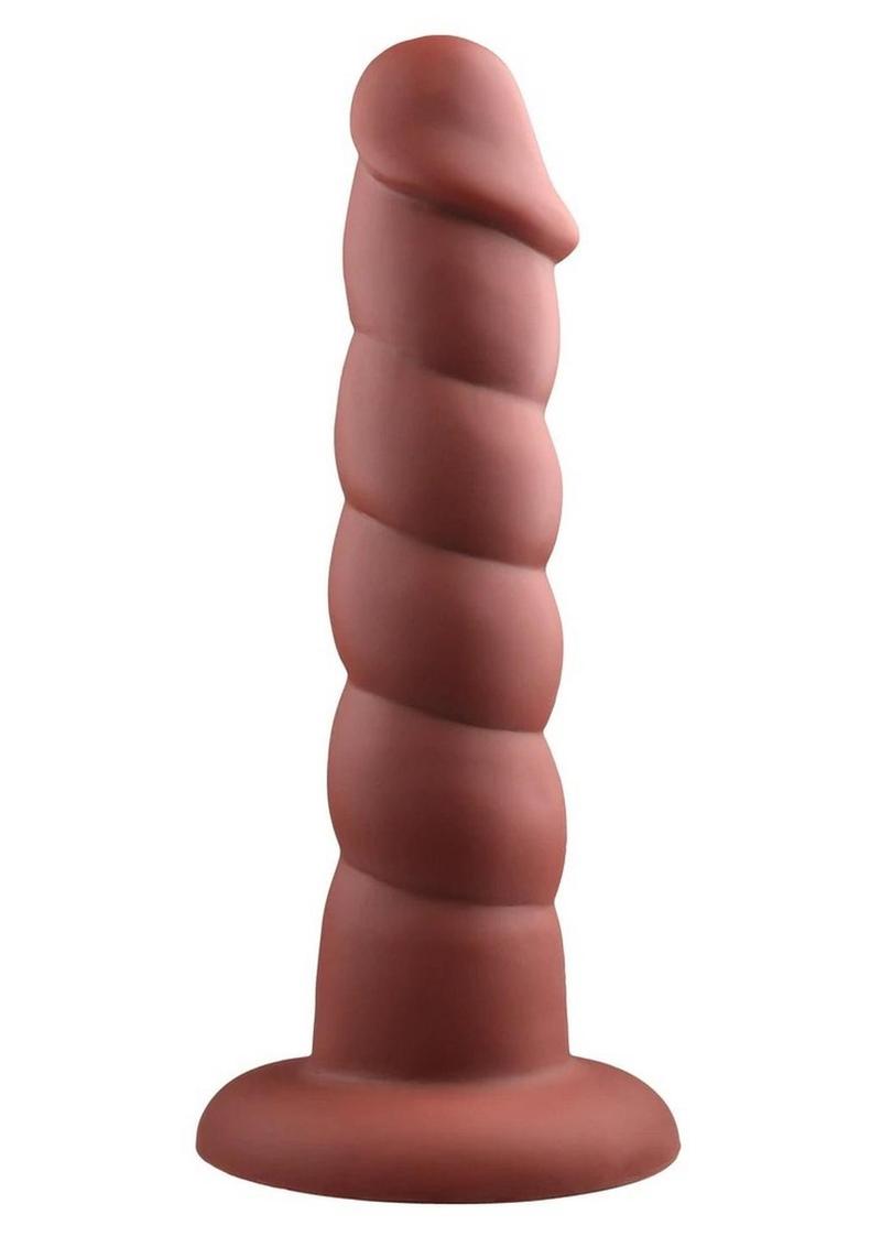 Suga' Daddy Silicone Dildo - Brown/Chocolate - 9.5in