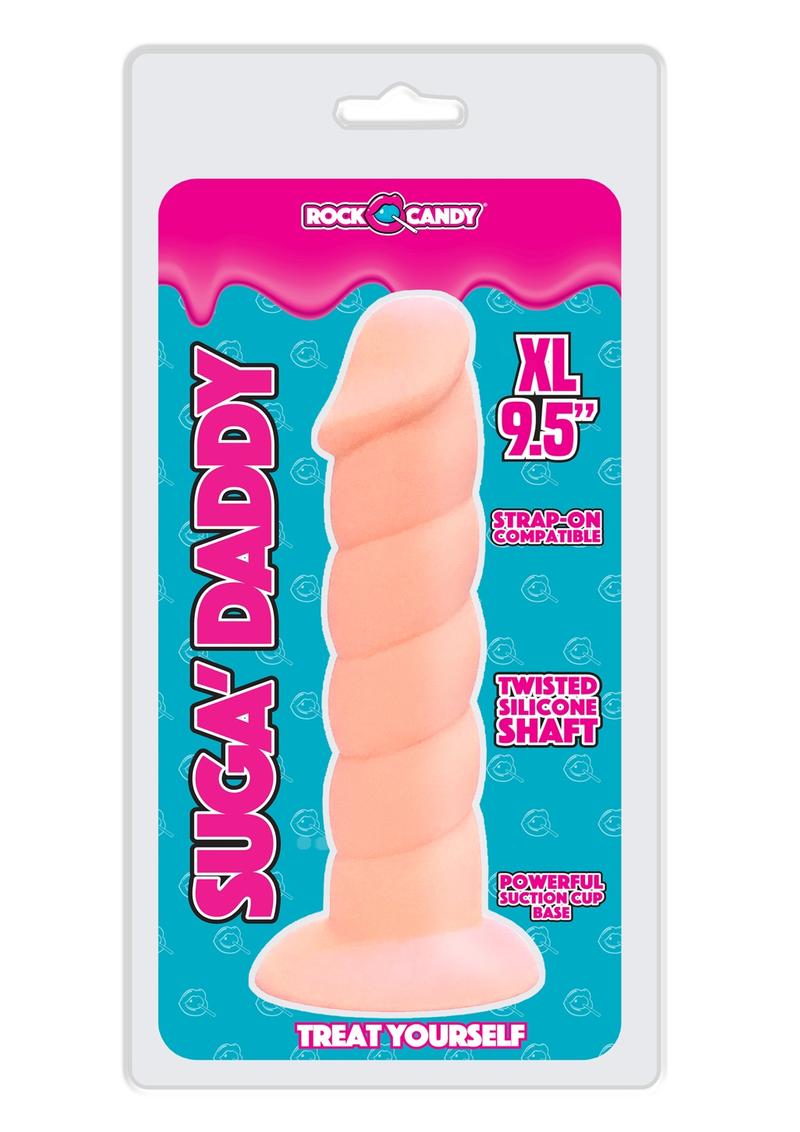 Suga' Daddy Silicone Dildo - Flesh/Vanilla - 9.5in