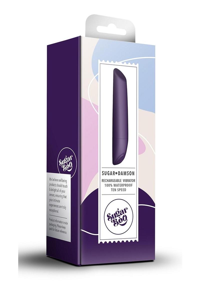 Sugarboo Sugar Damson Rechargeable Silicone Vibrator Bullet - Purple