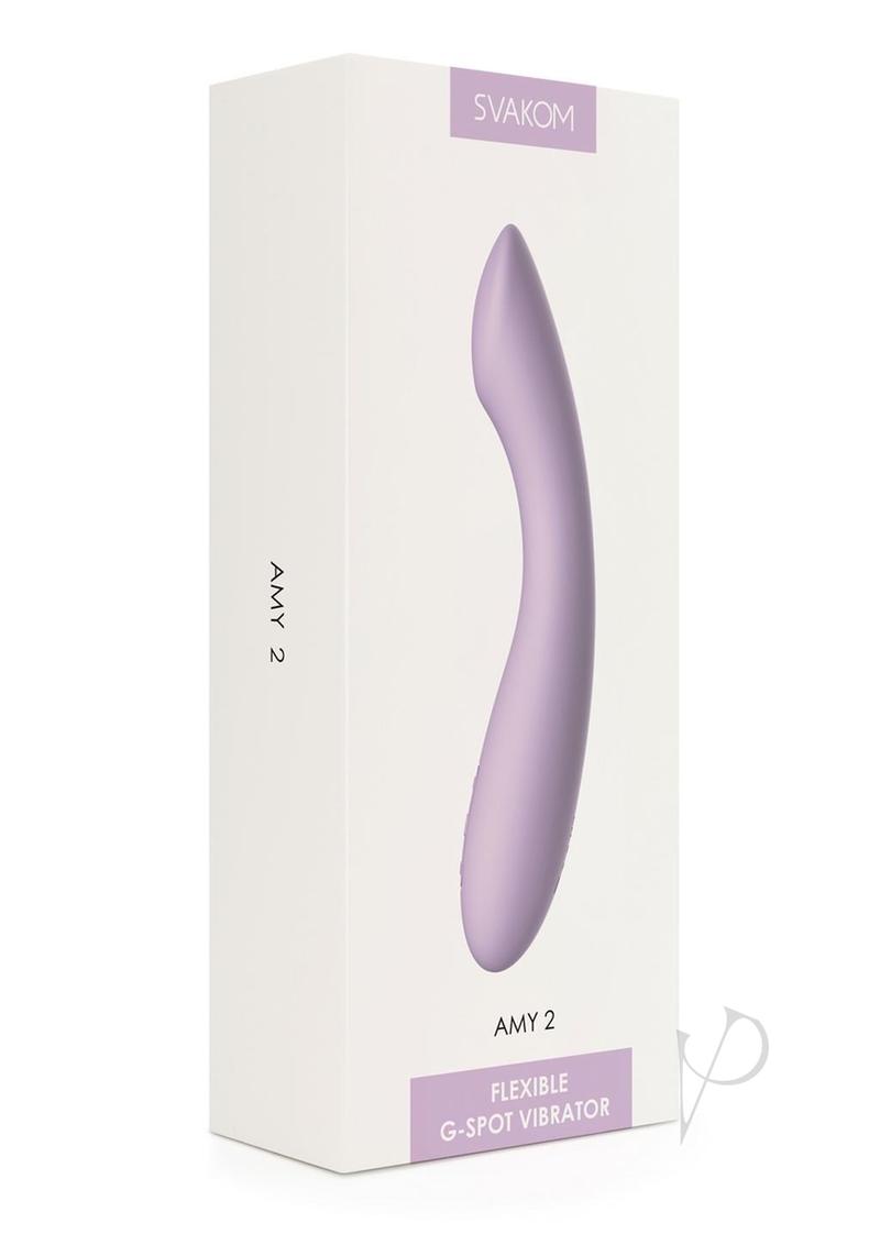 Svakom Amy 2 Rechargeable Silicone Vibrator - Lavender/Purple