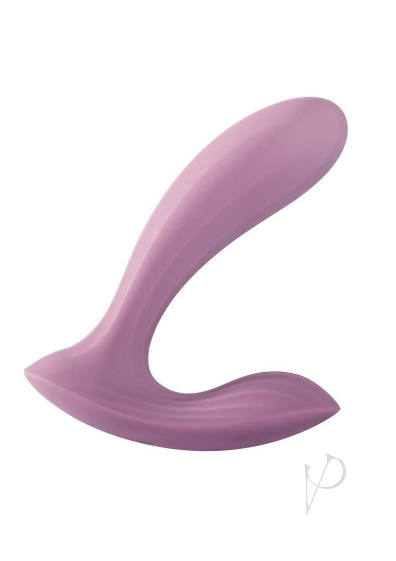 Svakom Erica Romantic Rose App Compatible Rechargeable Silicone Dual Stimulating Vibrator - Pink