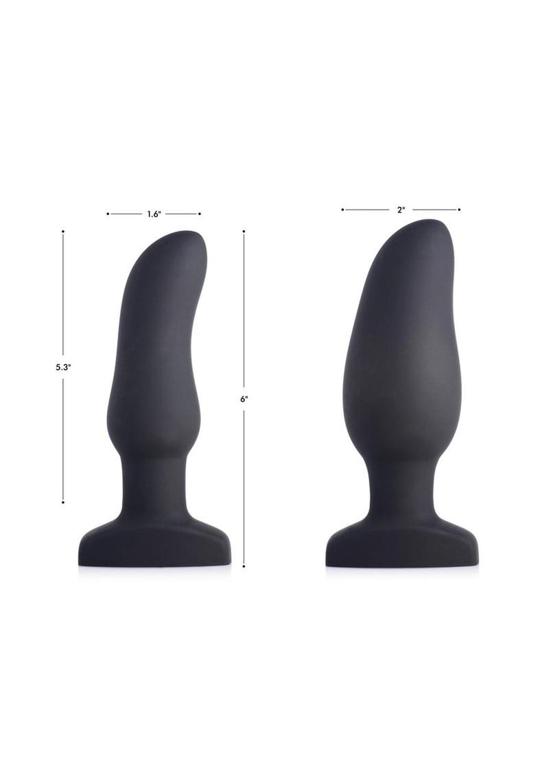 Swell Inflatable Rechargeable Silicone Vibrating Curved Anal Plug