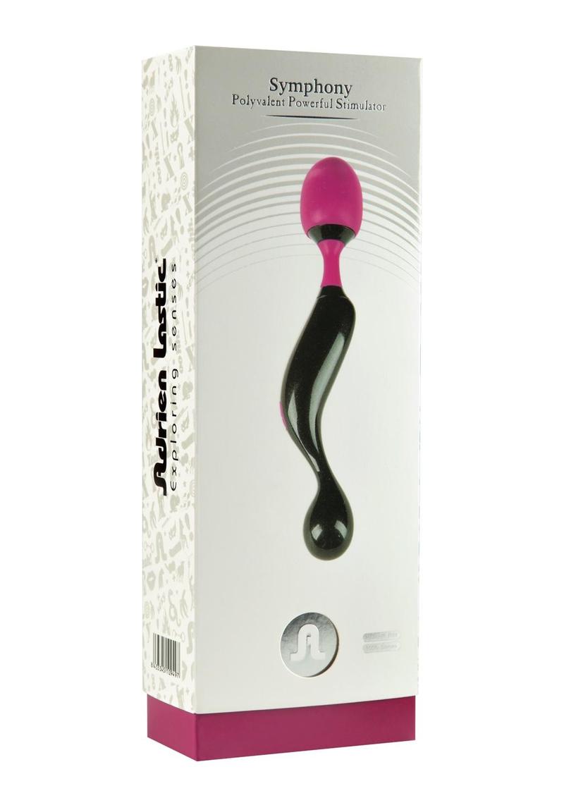 Symphony Rechargeable Silicone Massager - Black/Pink