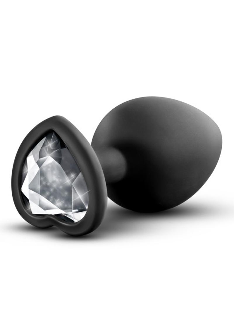 Temptasia Bling Plug Silicone Butt Plug - Black - Medium