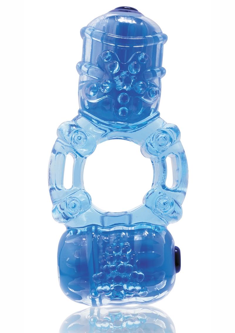 The Big O 2 Vibrating Double Ring - Blue