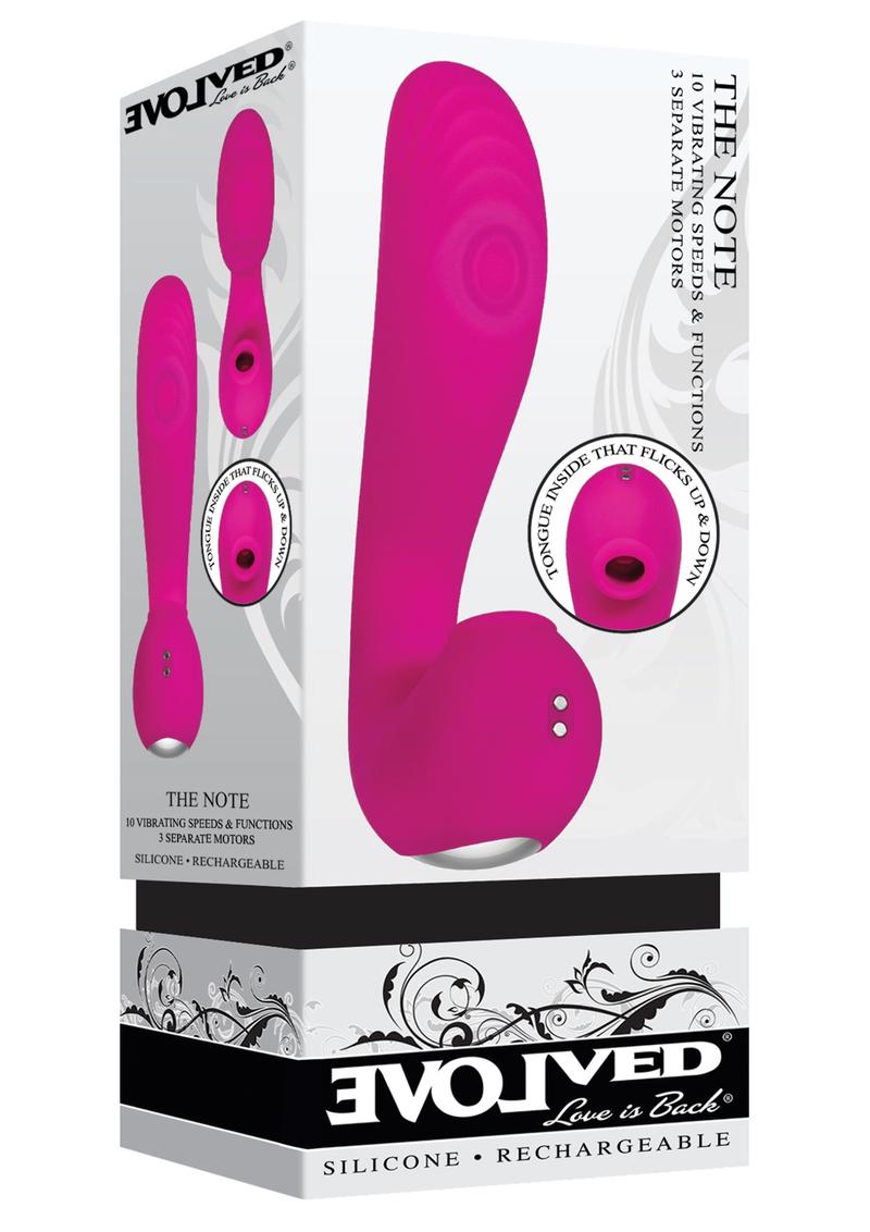 The Note Silicone Rechargeable Vibrator - Pink