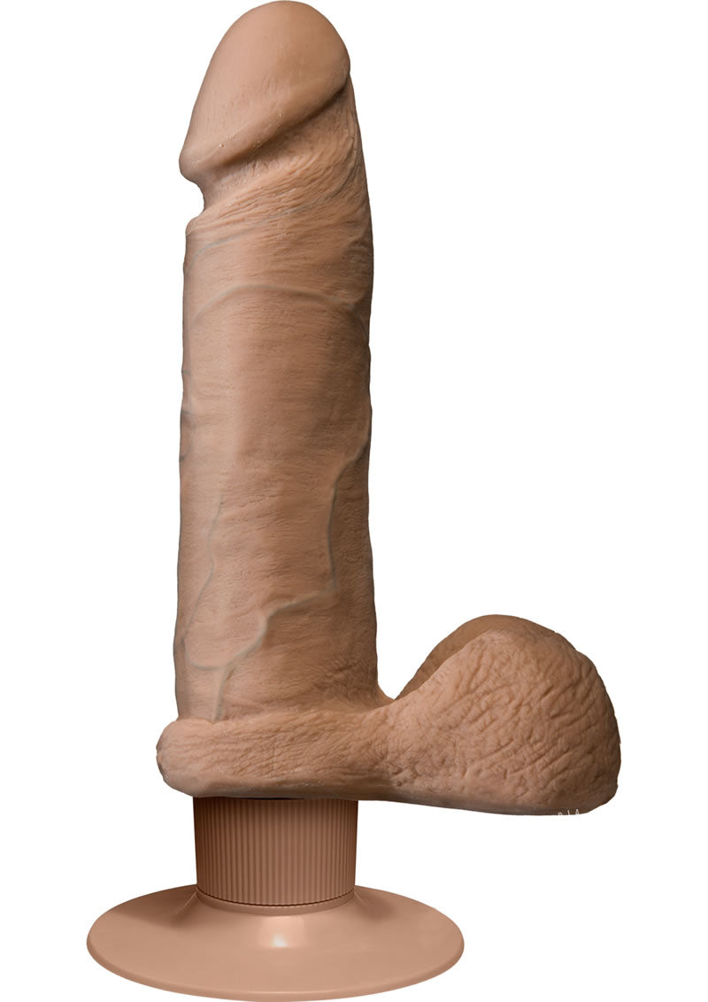 The Realistic Cock Ultraskyn Vibrating Dildo - Caramel - 6in