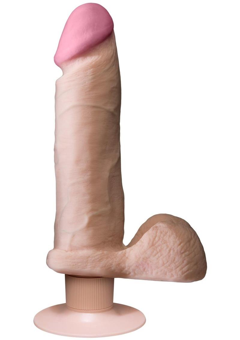 The Realistic Cock Ultraskyn Vibrating Dildo - Vanilla/White - 8in