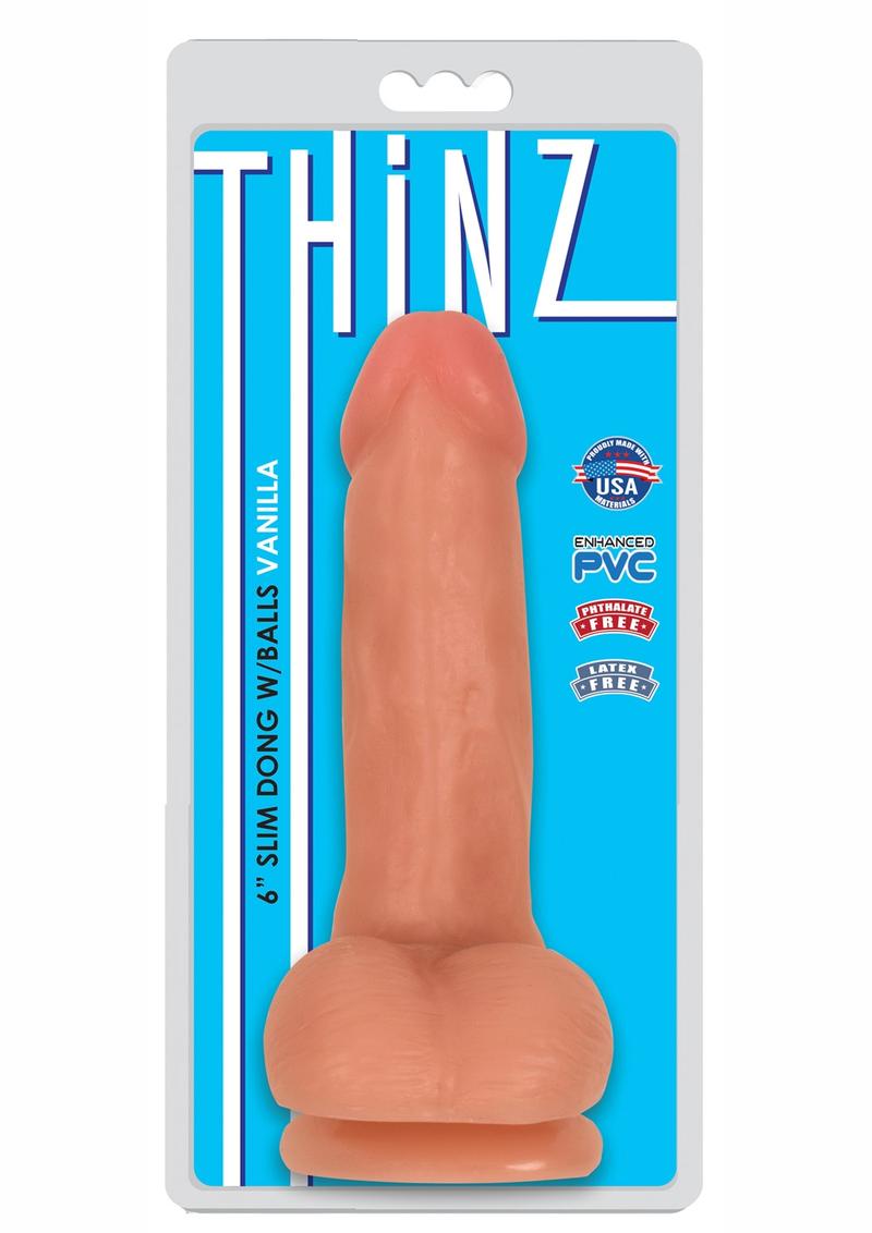 Thinz Slim Dong with Balls - Vanilla - 6in