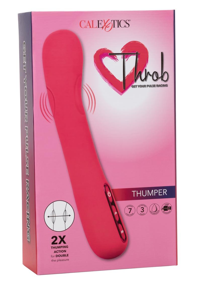 Throb Thumper Rechargeable Silicone Vibrator - Pink