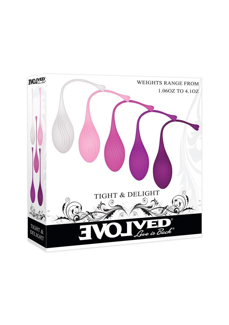 Tight and Delight Silicone Weighted Kegel Balls - Multicolor - 5 Piece/Set